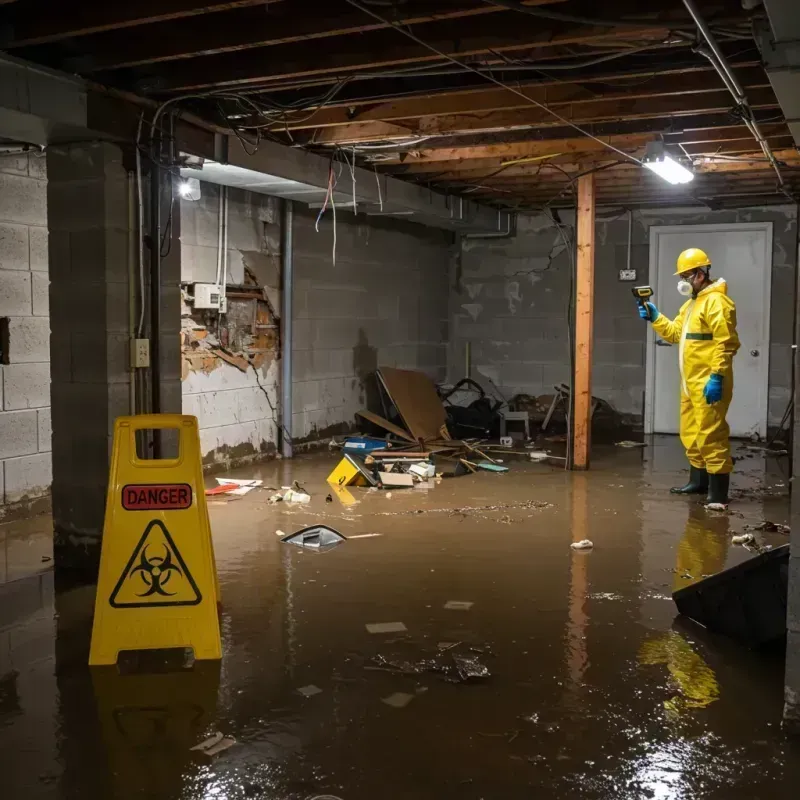 Flooded Basement Electrical Hazard in Montrose, PA Property